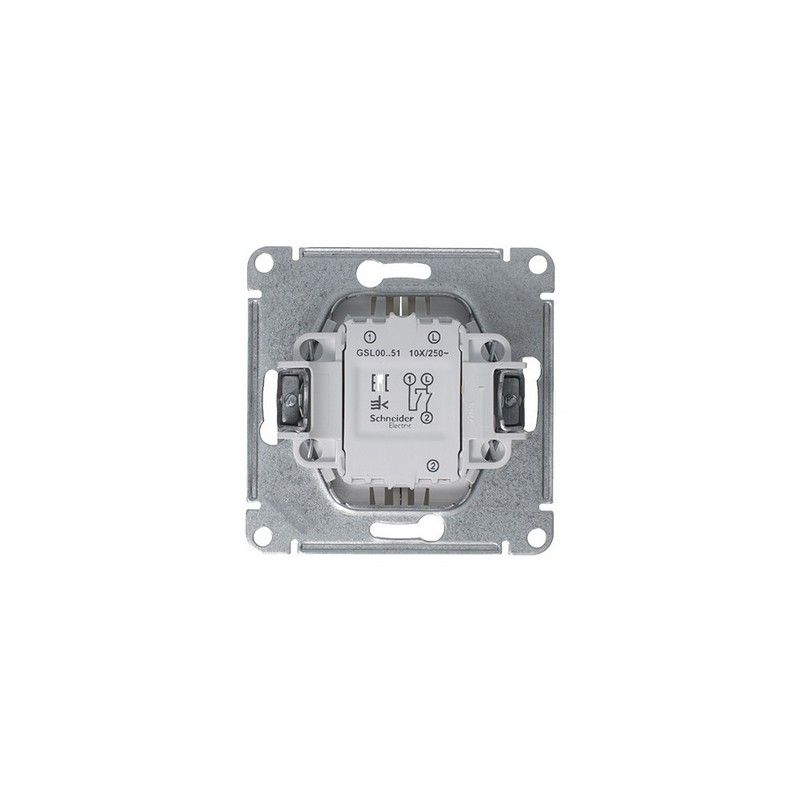 Glossa Платина Выключатель 2-клавишный Systeme Electric Glossa Платина GSL001251