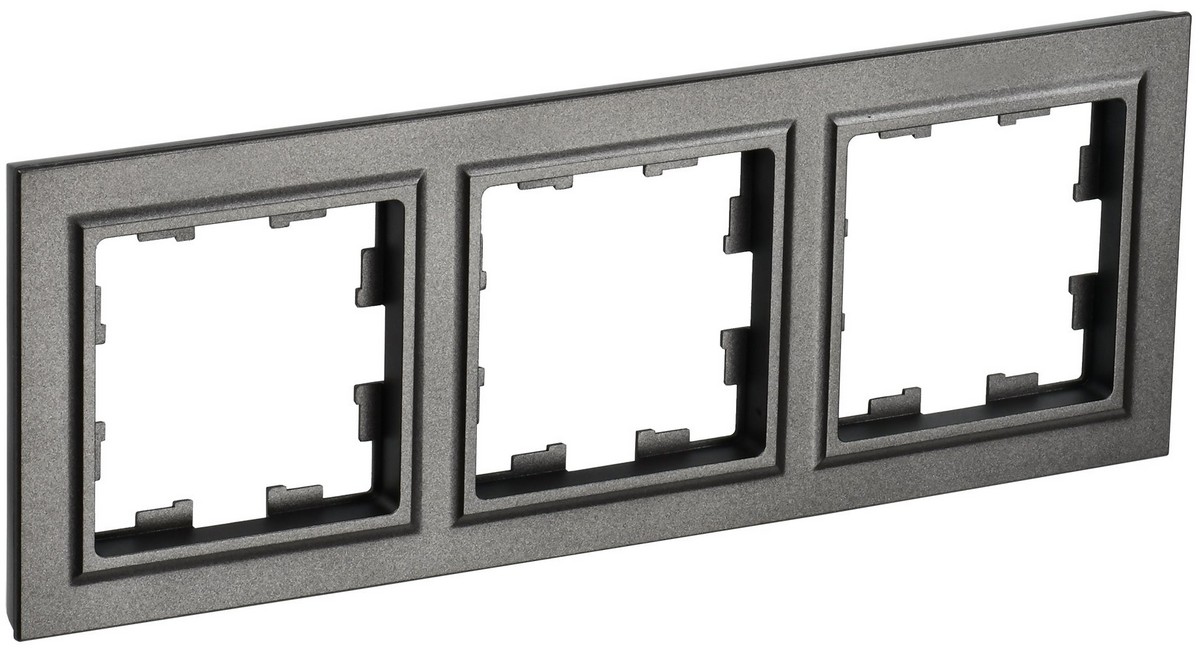IEK Brite Рамки Рамка IEK BRITE 3-местная РУ-3-БрТБ темная бронза BR-M32-K45