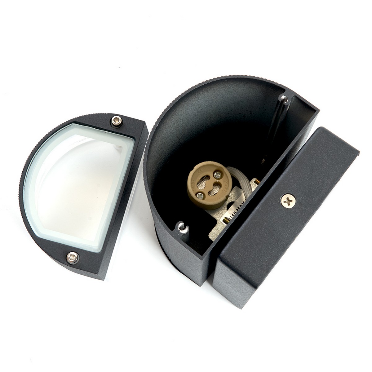 Уличные настенные светильники Светильник садово-парковый Feron DH1701 на стену вверх  GU10 230V черный 48317 