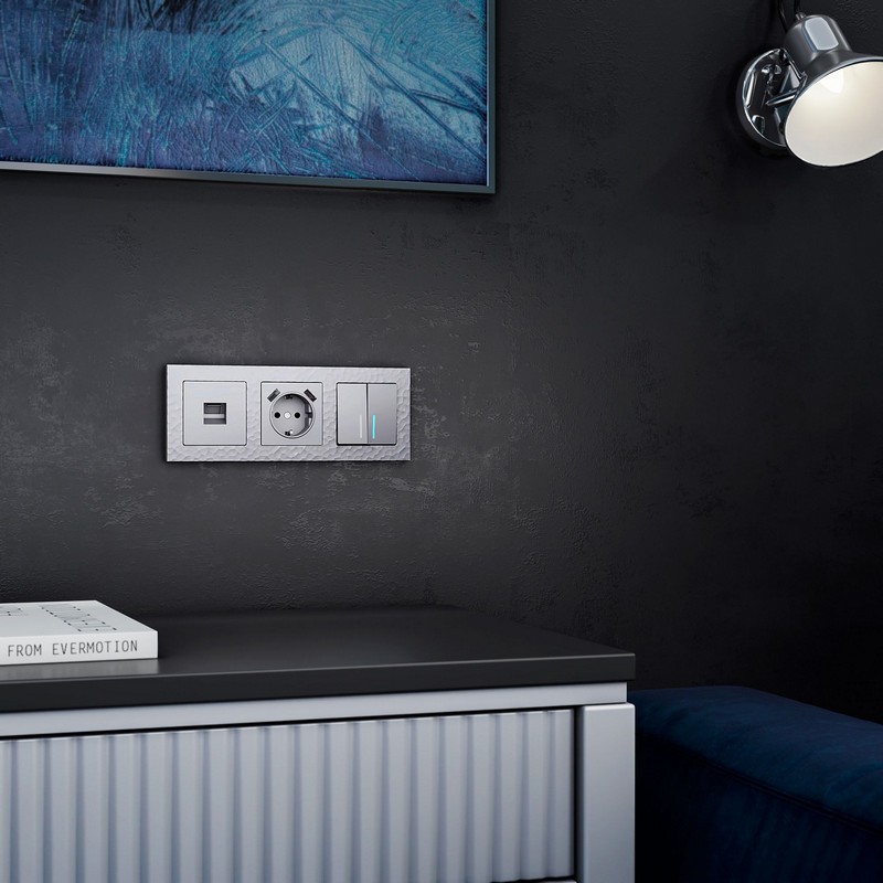 Werkel Серебряный механизмы Розетка Ethernet Werkel RJ-45 серебряный W1181006