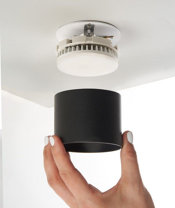 Светильники споты светодиодные Светильник спот потолочный Feron HL359 12W GX53 черный 41991 