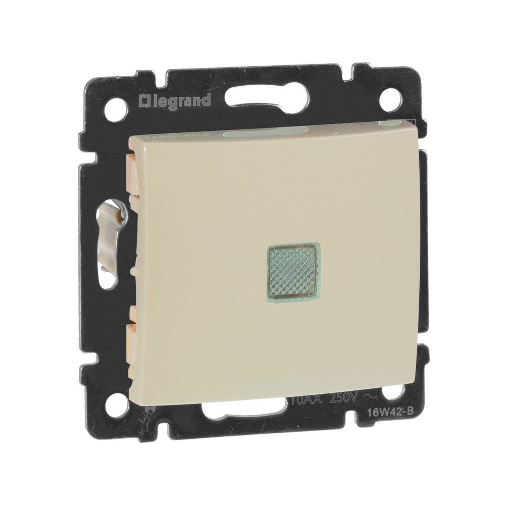 Legrand Valena Classic Кремовый Переключатель Legrand Valena Крем 1-клавишный с подсветкой 774326