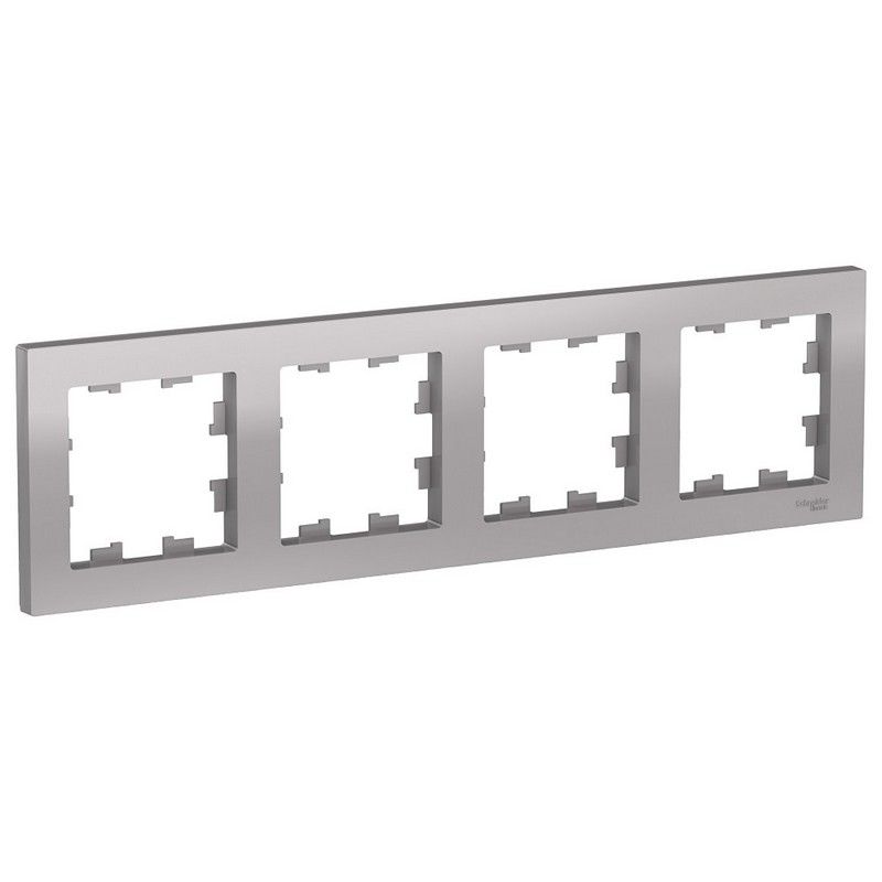 AtlasDesign Алюминий Рамка Systeme Electric AtlasDesign Алюминий 4-ая, универсальная ATN000304