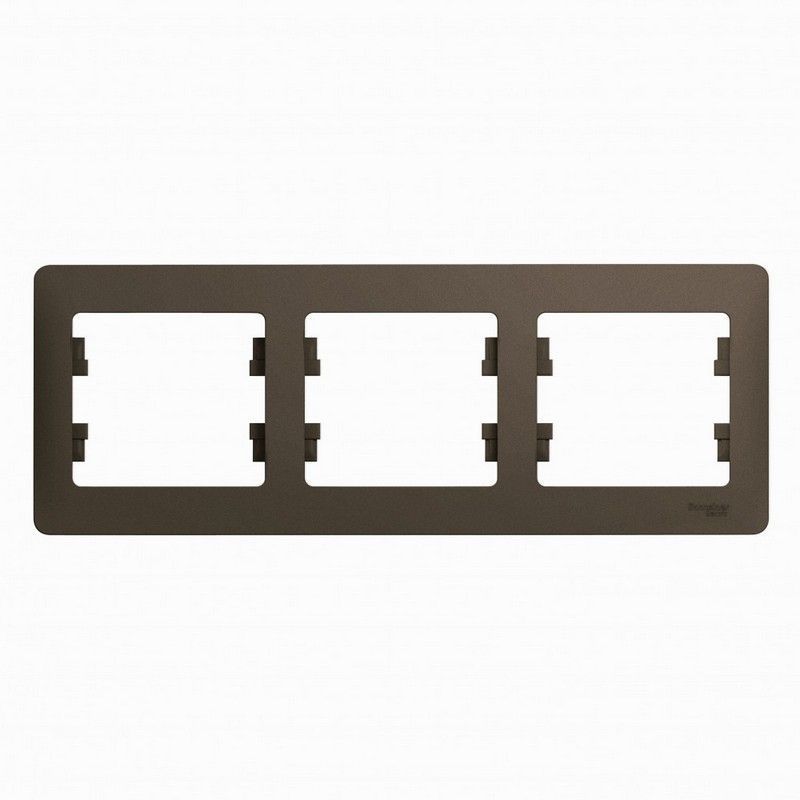 Glossa Шоколад Рамка Systeme Electric Glossa Шоколад 3-я, горизонтальная GSL000803