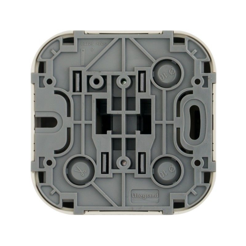 Накладные Розетки и выключатели Legrand Quteo Бежевый Кнопка Legrand Quteo 6A 1-клавишная бежевая  782235