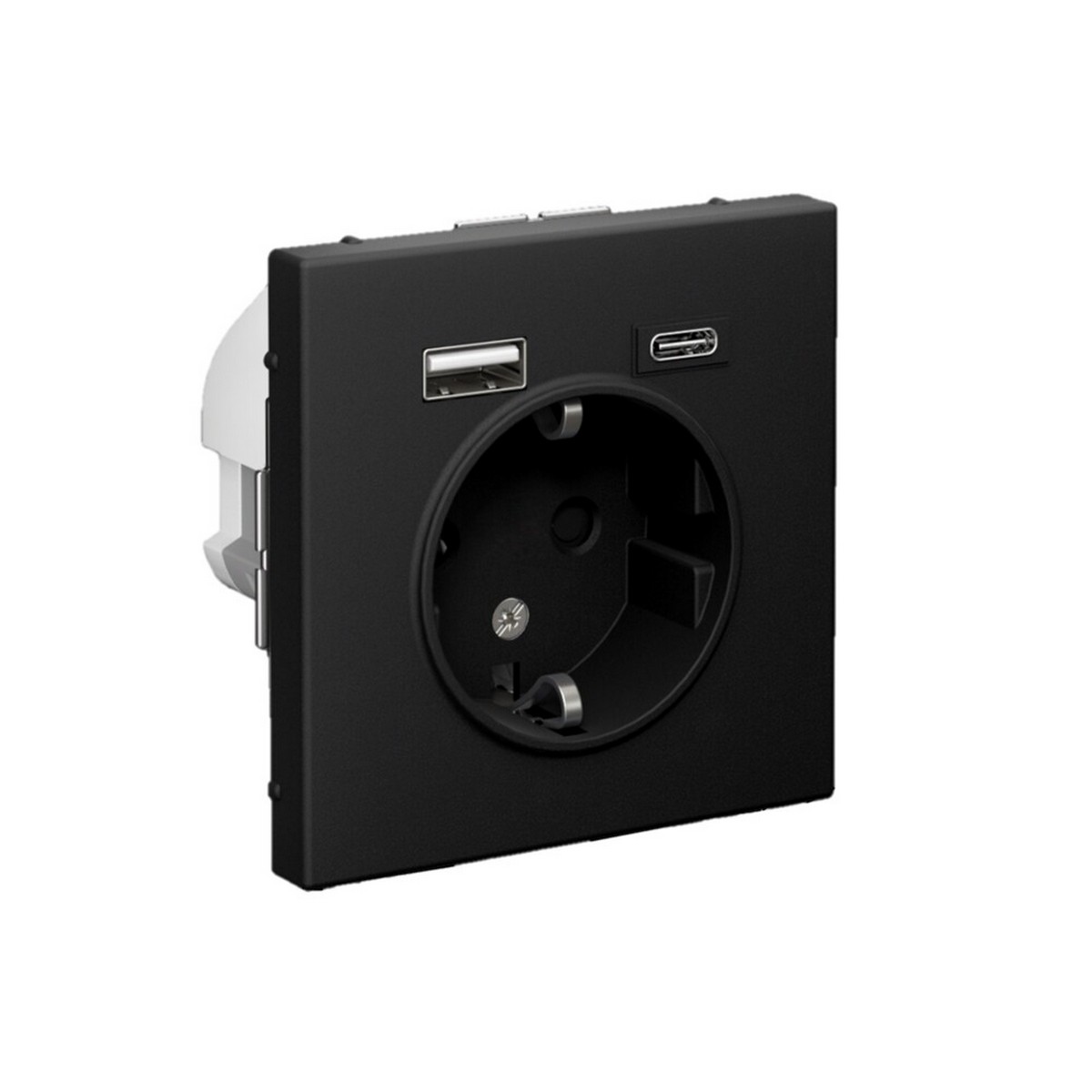 ArtGallery Карбон Розетка Systeme Electric ArtGallery Карбон 16А с 2 USB A+C 5В4А/30А 5В/15А GAL001032