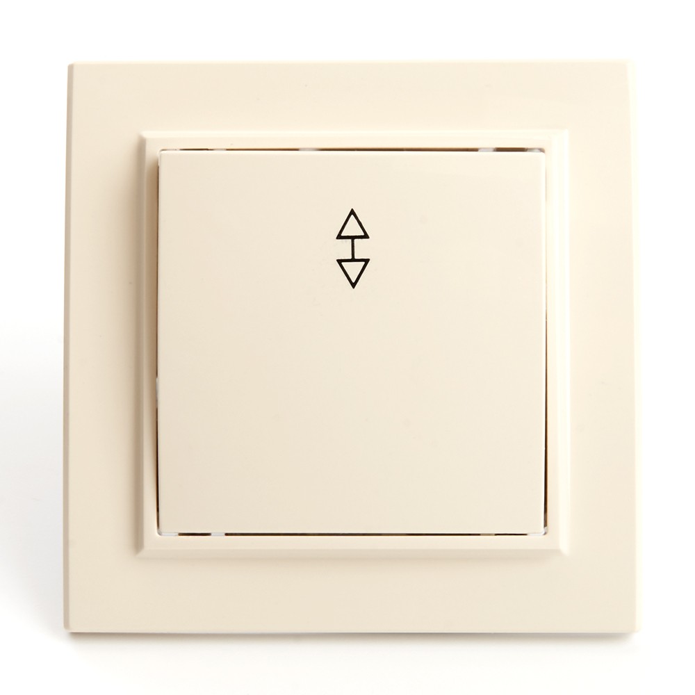 Эрна - Розетки и выключатели Stekker Переключатель 1-клавишный STEKKER PSW10-9005-02 10А Эрна слоновая кость с рамкой 39618