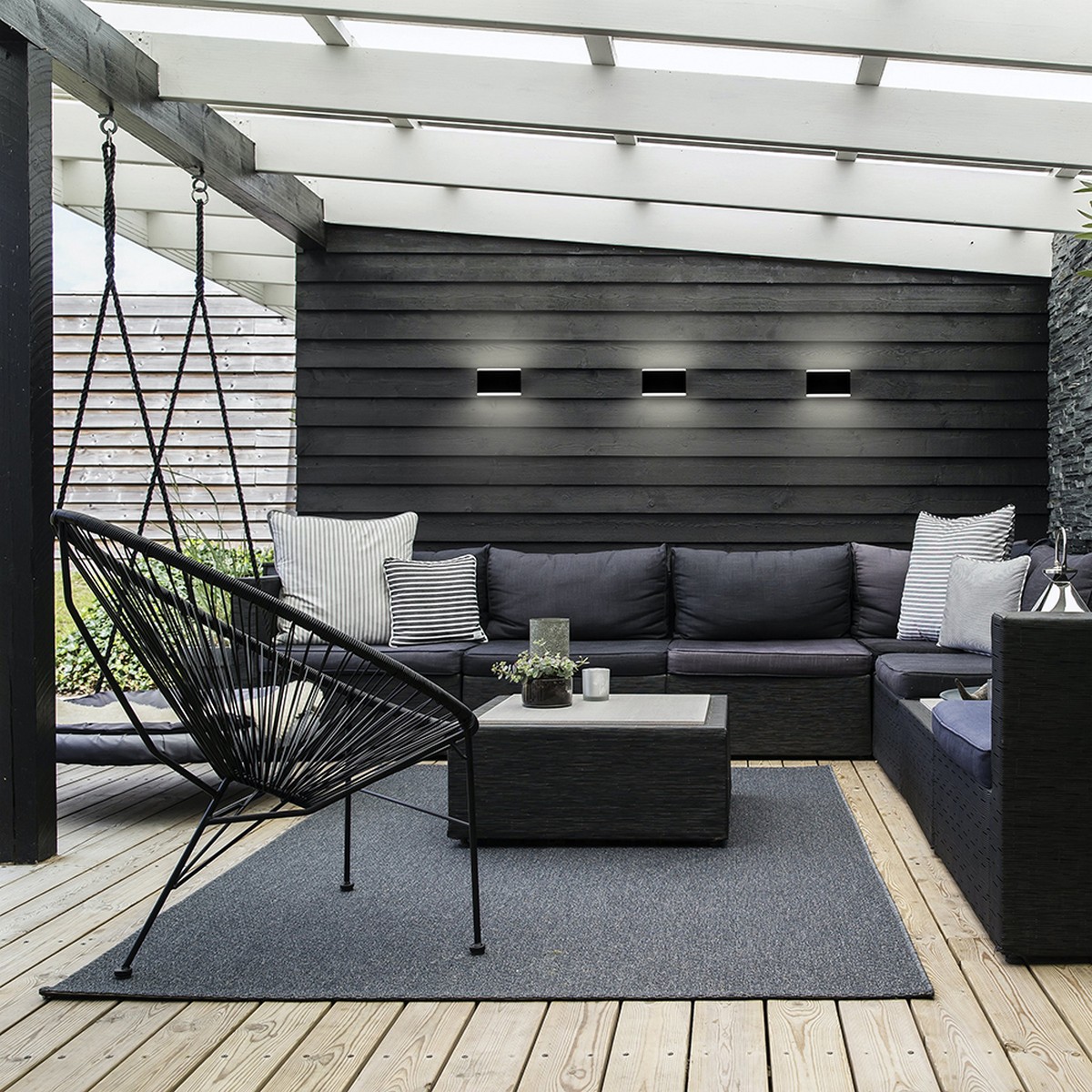 Уличные настенные светильники Светильник уличный светодиодный Feron DH010 2*6W 840Lm 4000K черный 11864 