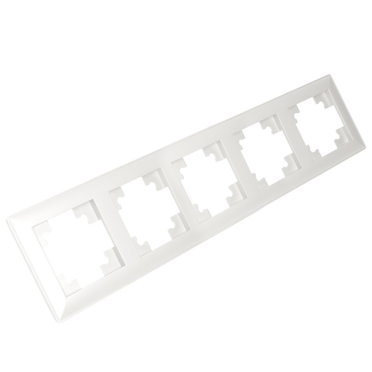 Катрин - Розетки и выключатели Stekker Рамка STEKKER 5-местная Катрин стекло белый PFR00-7005-01 39796