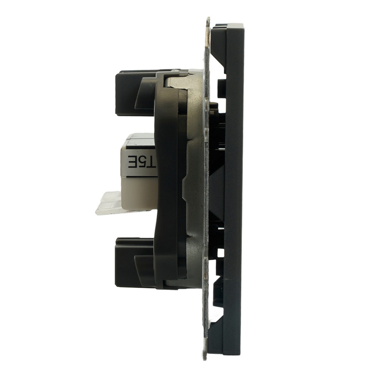 Эмили - Розетки и выключатели Stekker Розетка компьютерная 2-ая RJ-45 STEKKER Эмили RST00-5111-05 черный уголь soft touch 49848