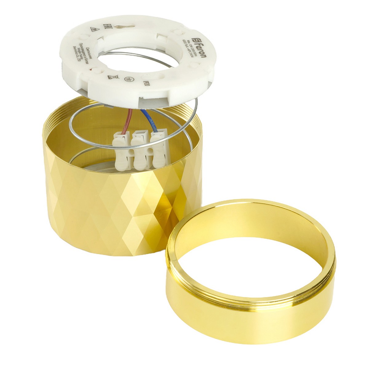 Светильники споты светодиодные Светильник потолочный Feron HL388 Barrel PRISM GX53 12W 230V золото 48801 