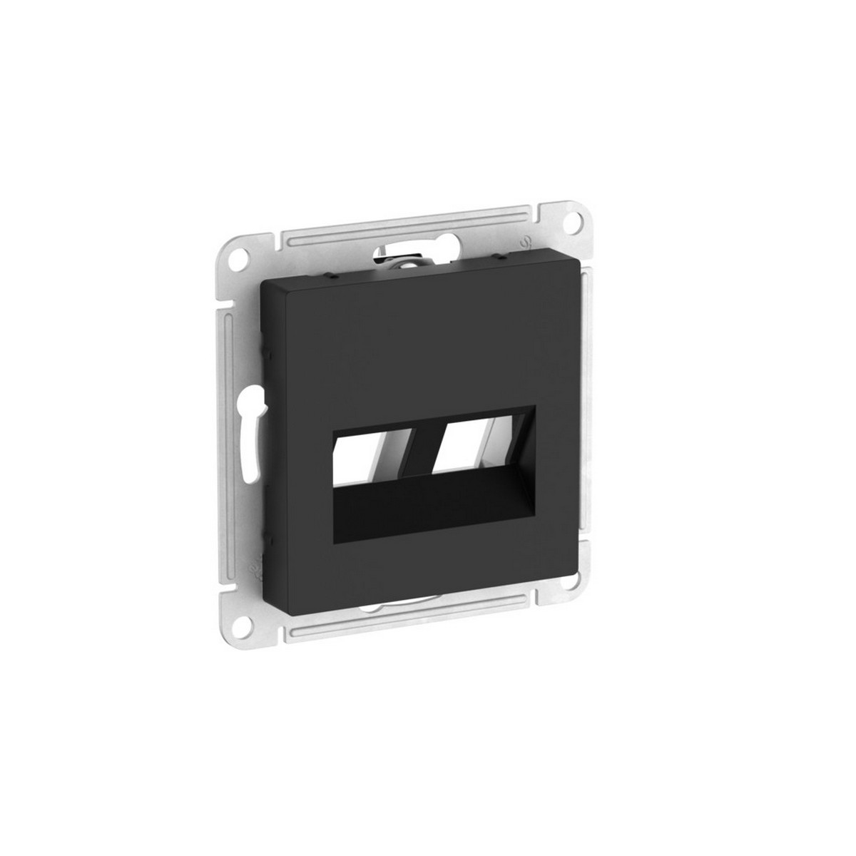 AtlasDesign Карбон Накладка Systeme Electric AtlasDesign Карбон двойная для информационных функций Keystone