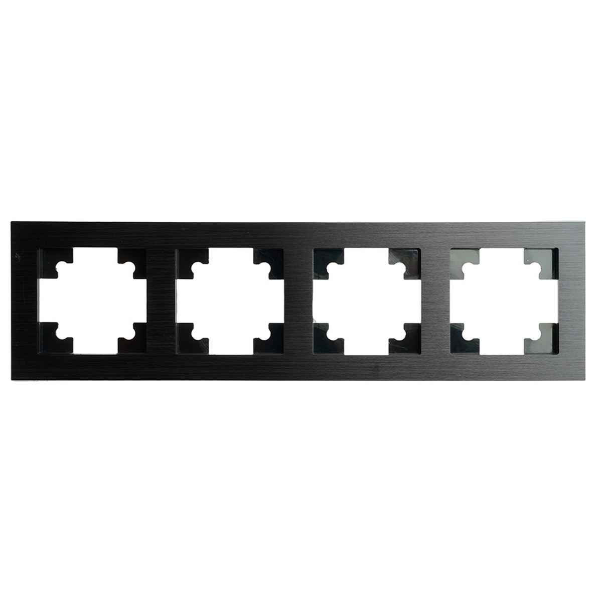 Катрин - Розетки и выключатели Stekker Рамка 4-местная металл STEKKER MFR00-7004-05 Катрин черный 50024