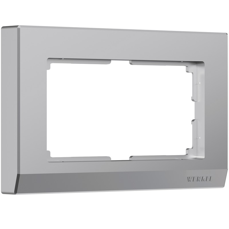 Рамки Werkel Stark Рамка Werkel Stark для двойной розетки (серебряный) WL04-Frame-01-DBL