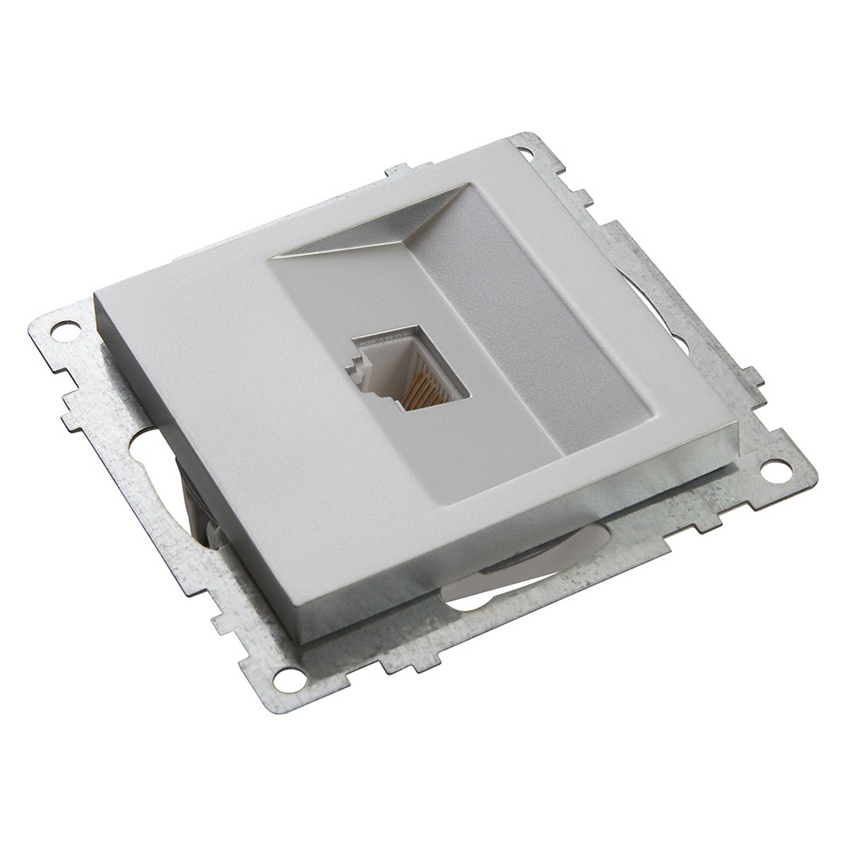 Катрин - Розетки и выключатели Stekker Розетка компьютерная 1-местная RJ-45 STEKKER GLS00-7107-03 Катрин серебро 39585