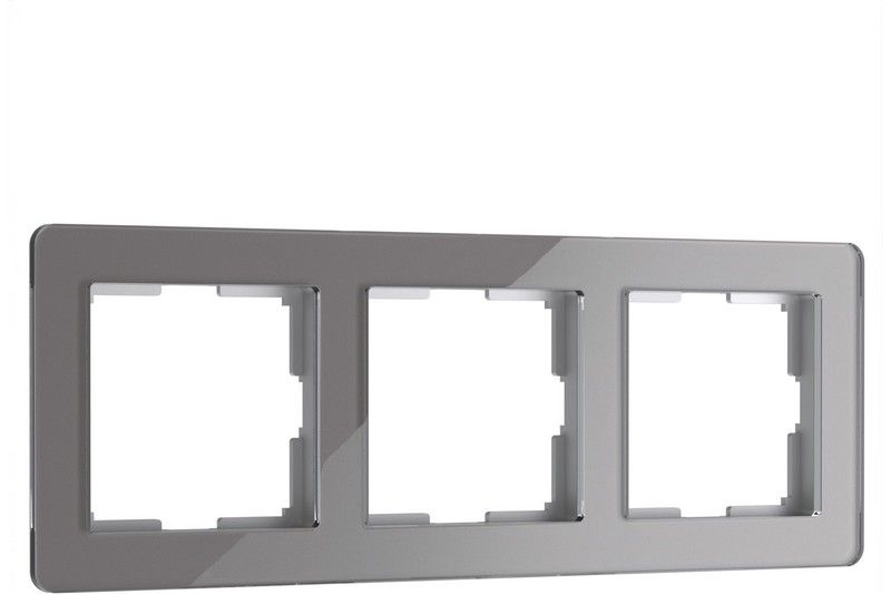 Рамки Werkel Acrylic Рамка Werkel на 3 поста Acrylic графит W0032704