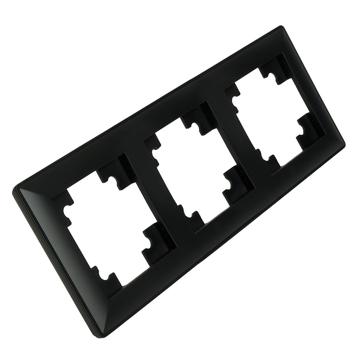 Катрин - Розетки и выключатели Stekker Рамка STEKKER PFR00-7003-05 3-ая Катрин черный 39814