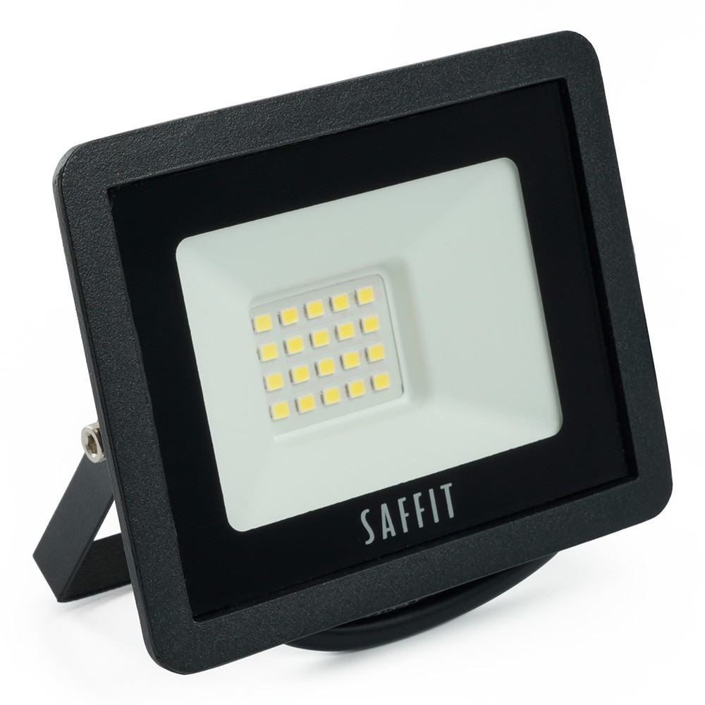 Прожекторы светодиодные Светодиодный прожектор Saffit SFL90-20 20W Черный 6400K 55064 