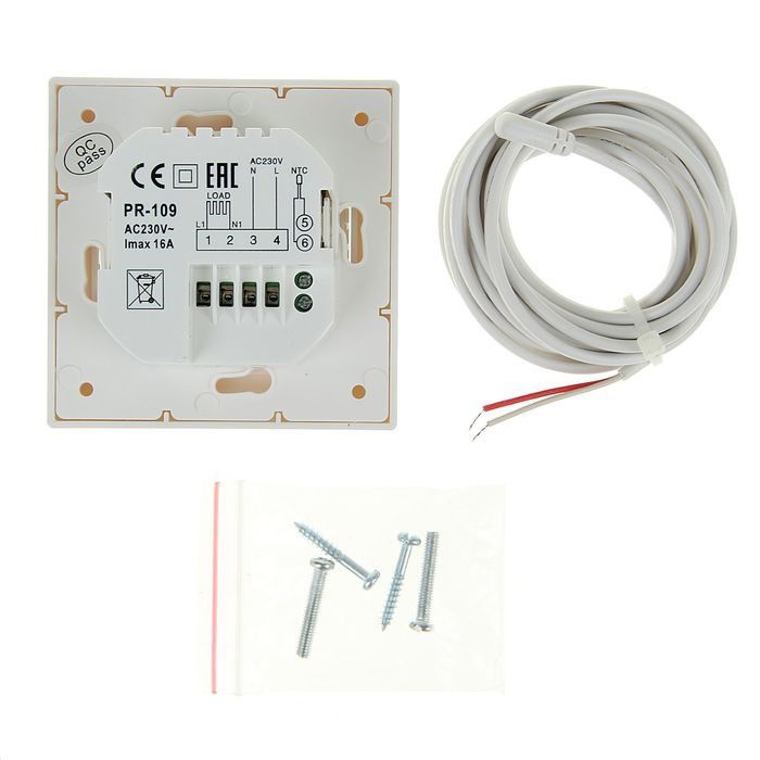 Терморегуляторы для теплого пола Терморегулятор Grand Meyer GM-109 механический 3600W белый