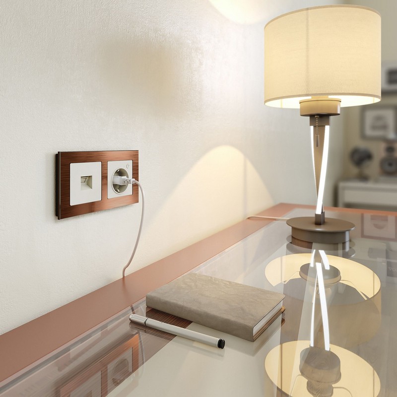 Рамки Werkel Aluminium Рамка Werkel Aluminium на 2 поста (коричневый алюминий) W0021714