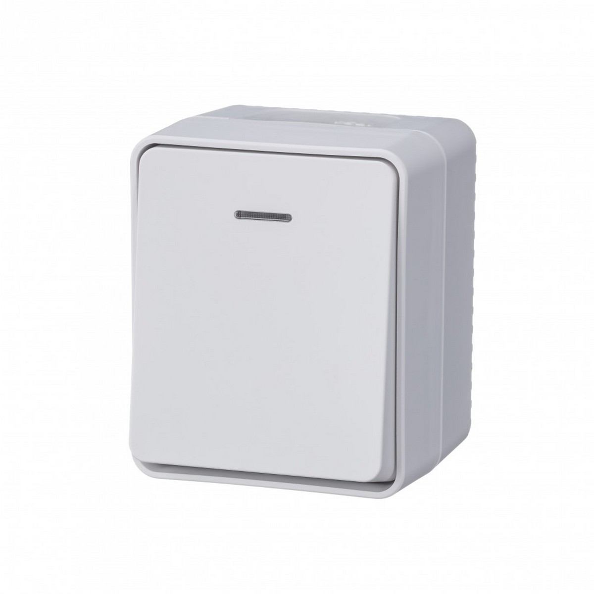 AtlasDesign Белый Выключатель 1-клавишный Systeme Electric AtlasDesign Profi54 наружный Белый с подсветкой IP54 ATN540