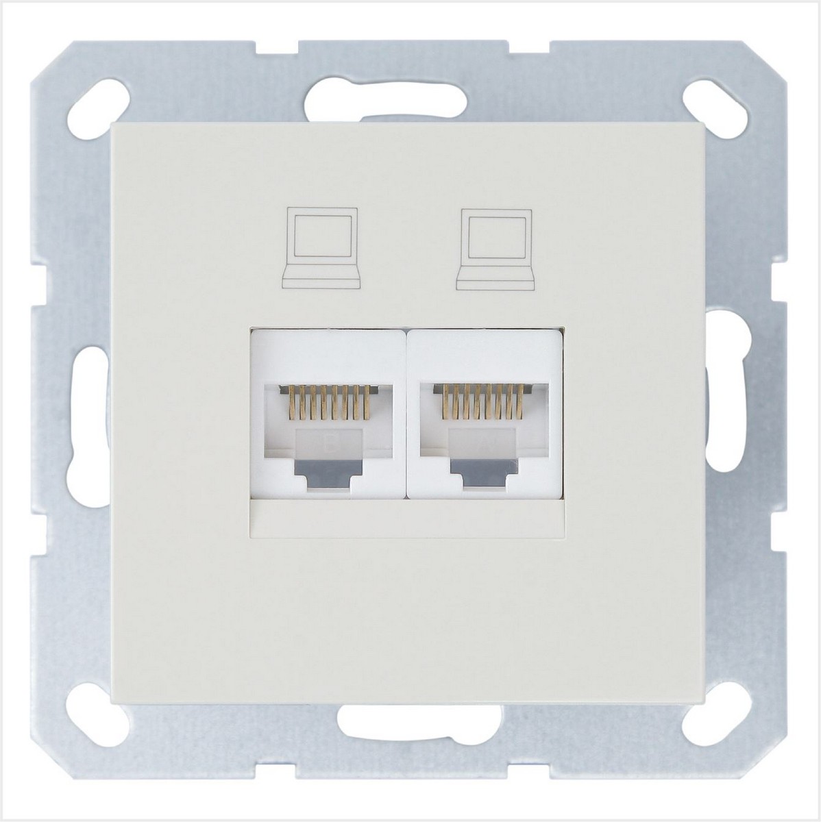 JASMART G - розетки и выключатели Интернет-розетка JASMART RJ45 двойная слоновая кость G6106V