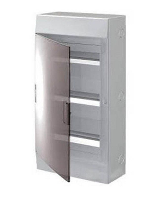 Щиты и боксы ABB Mistral41 Бокс настенный ABB Mistral41 36М прозрачная дверь (с клемм) 3 ряда 1SPE007717F9994