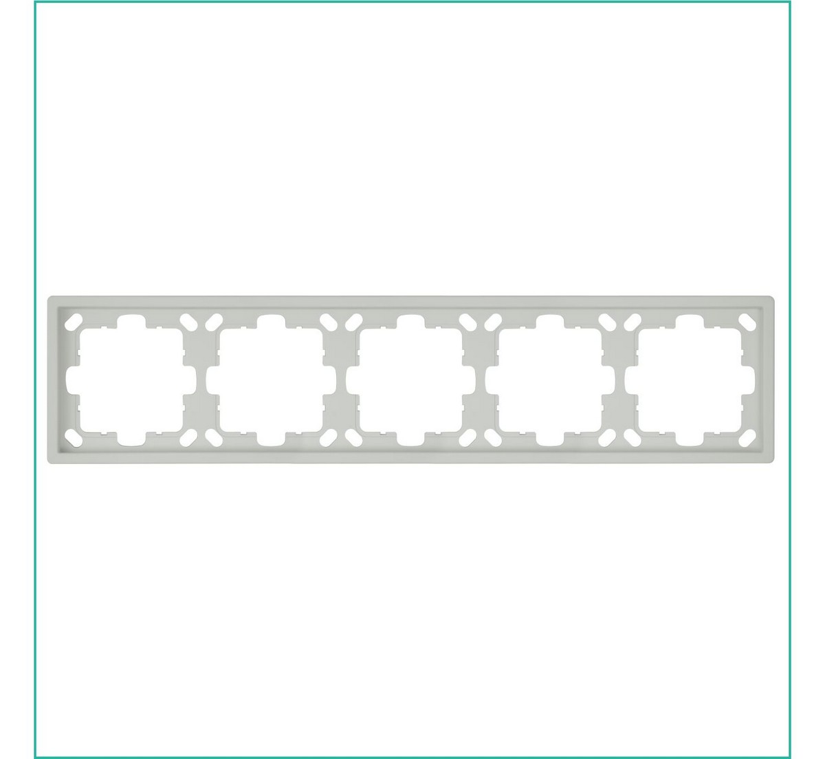JASMART FD - розетки и выключатели Рамка JASMART FD 5-постовая матовый Тауп (soft touch) 1005PTM