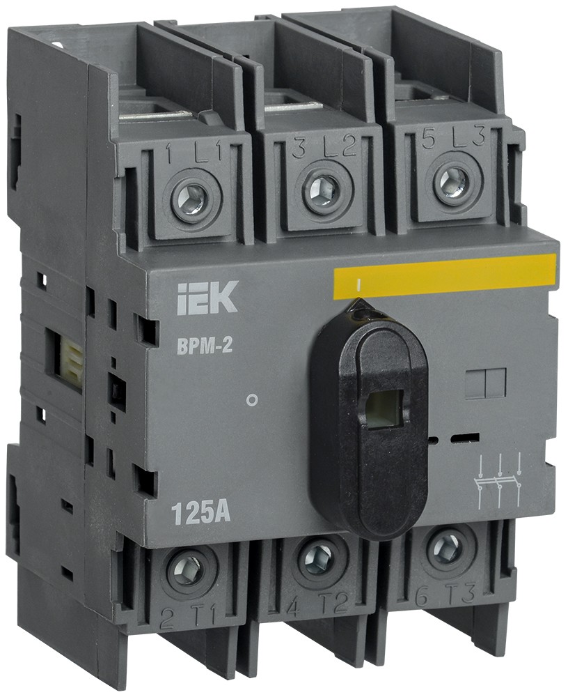 IEK Выключатель-разъединитель IEK KARAT модульный ВРМ-2 3P 125А MVR20-3-125 