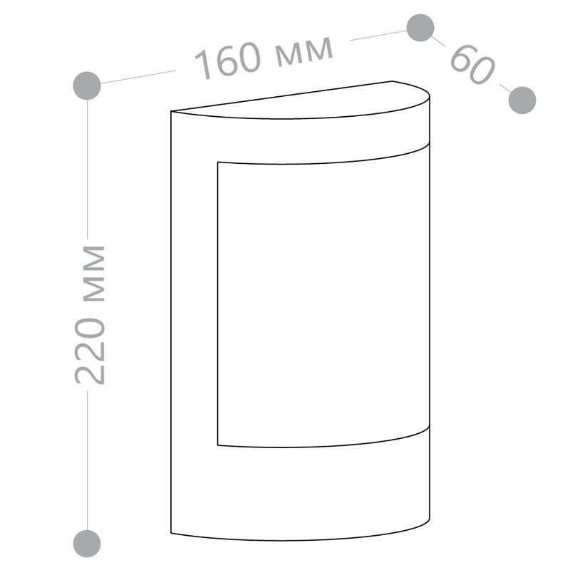 Уличные настенные светильники Светильник садово-парковый Feron DH018 на стенуE27 230V серый 11880 