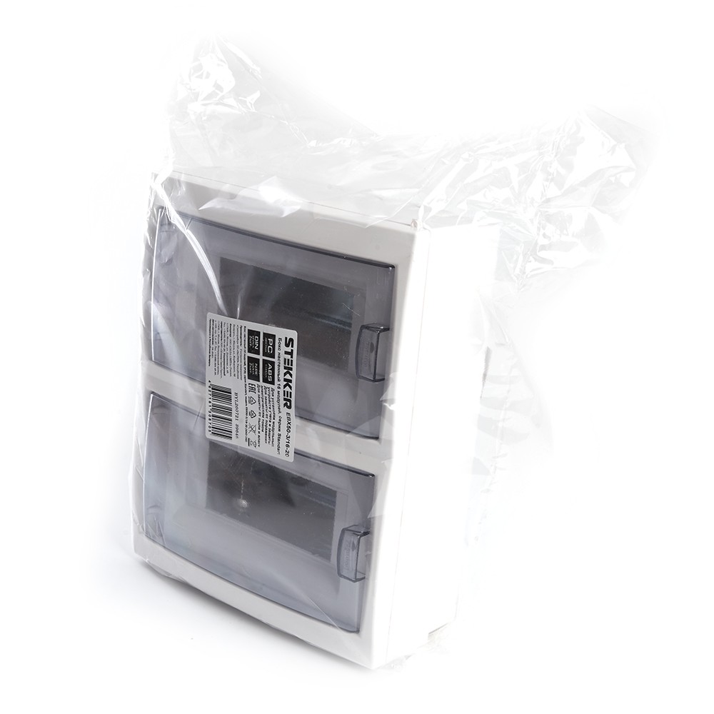 Пластиковые боксы и щиты Stekker Бокс настенный STEKKER EBX50-3/16-20 16 модулей, пластик, серия Standart 39648