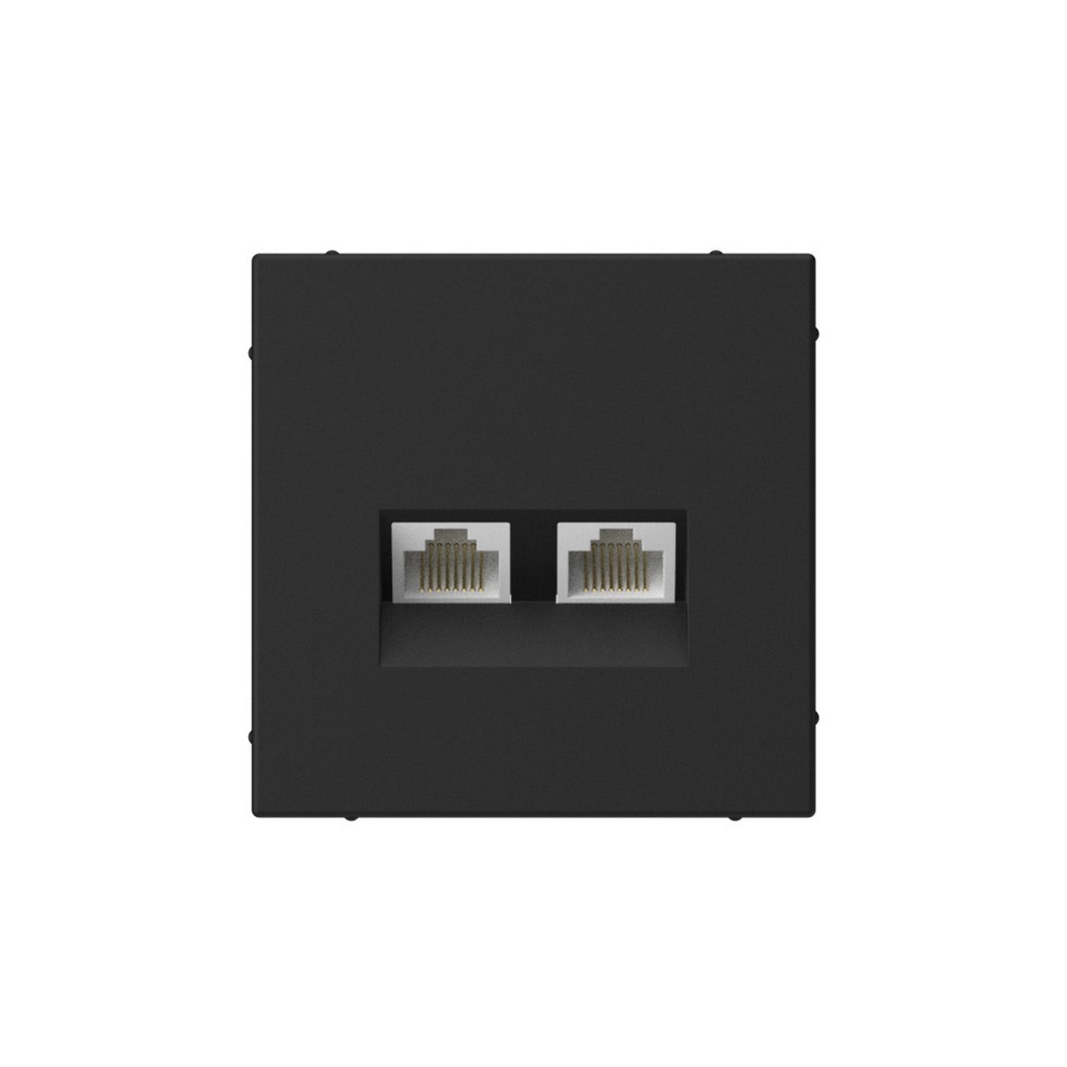 ArtGallery Карбон Розетка компьютерная Systeme Electric ArtGallery Карбон двойная RJ45+RJ45, кат. 5е,