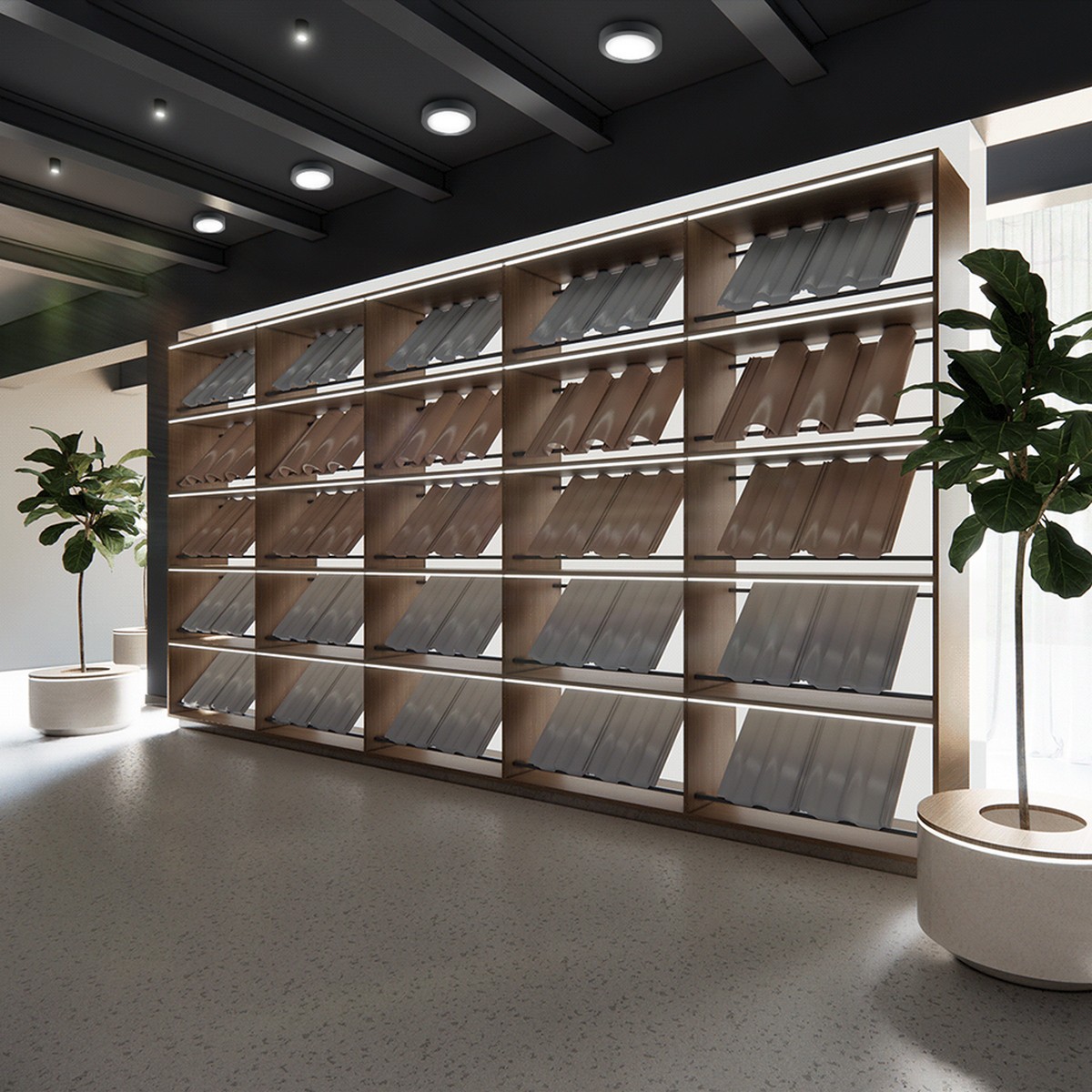 Накладные светодиодные светильники Светодиодный светильник Feron AL504 накладной 18W 4000K черный 51073 