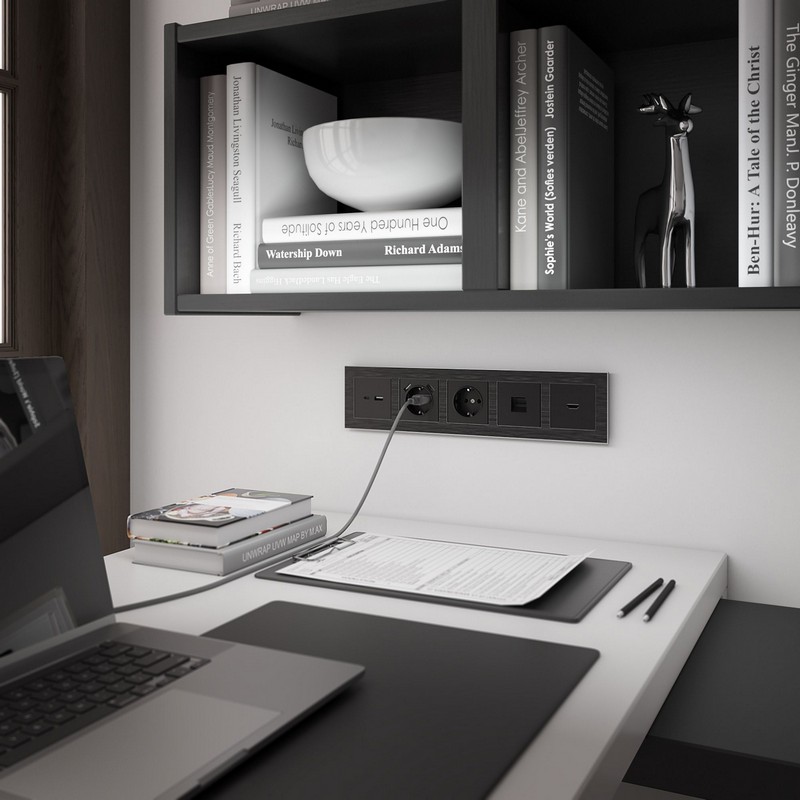 Werkel Черный матовый механизмы Телефонная Розетка Werkel  RJ-11 (черный матовый) W1182008