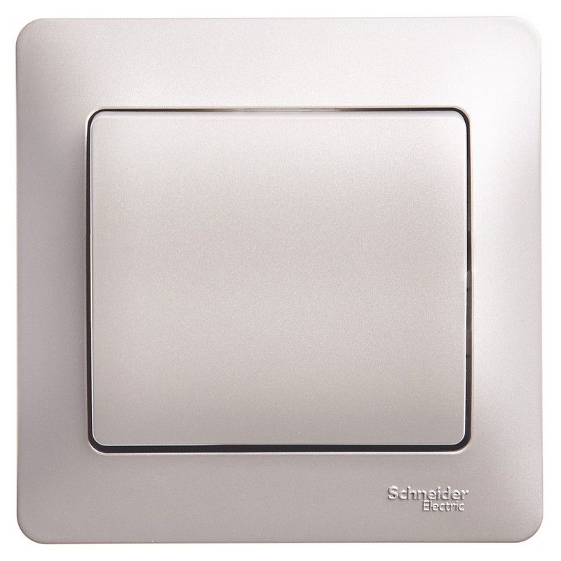 Glossa Платина Выключатель 1-клавишный Systeme Electric Glossa Платина (в сборе) GSL001212