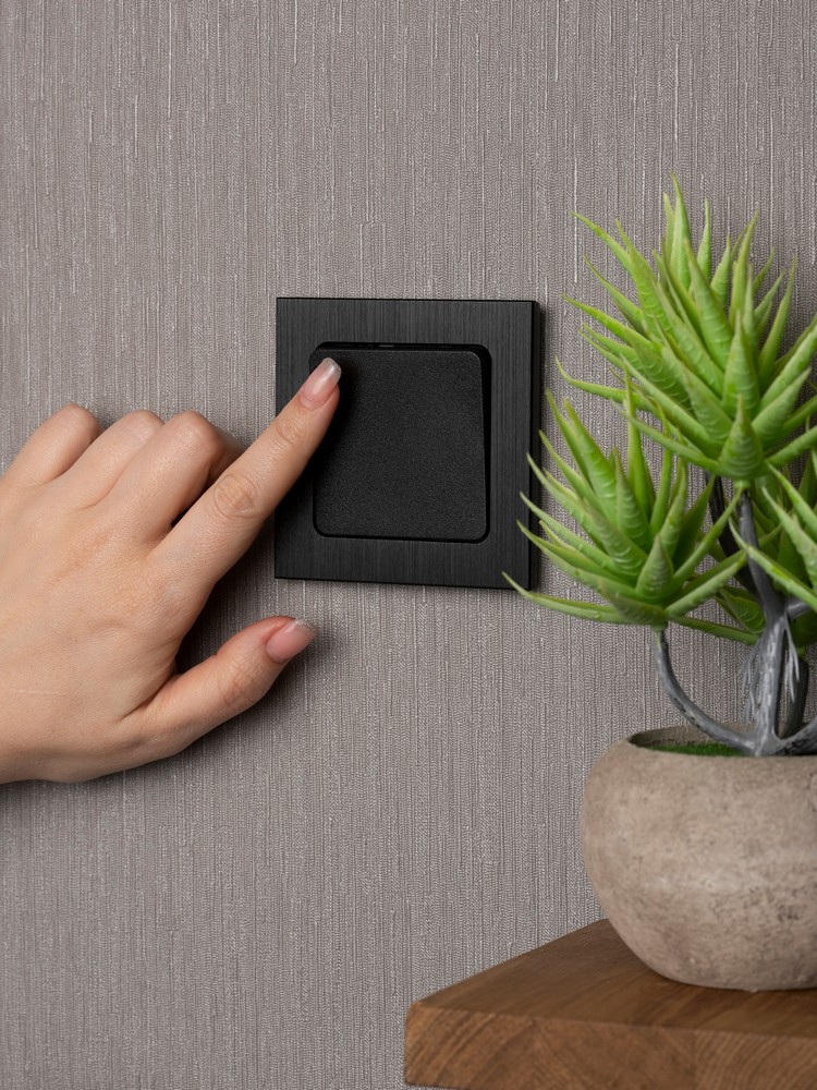 EKF Стокгольм черный Выключатель 1-кл EKF PROxima Стокгольм Черный 10А EZV10-021-10