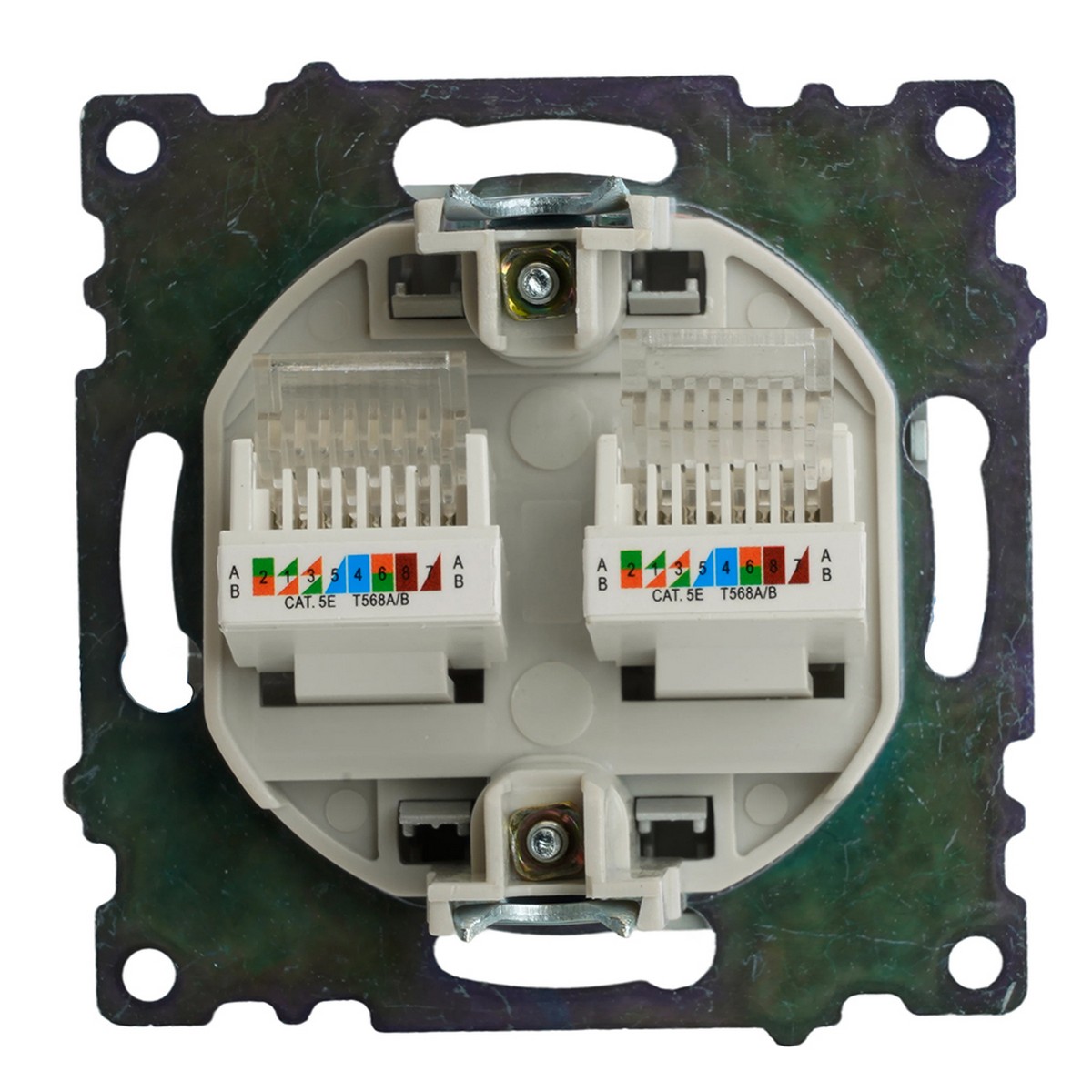 Катрин - Розетки и выключатели Stekker Розетка компьютерная 2-местная RJ-45 STEKKER GLS00-7109-03 Катрин серебро 50005