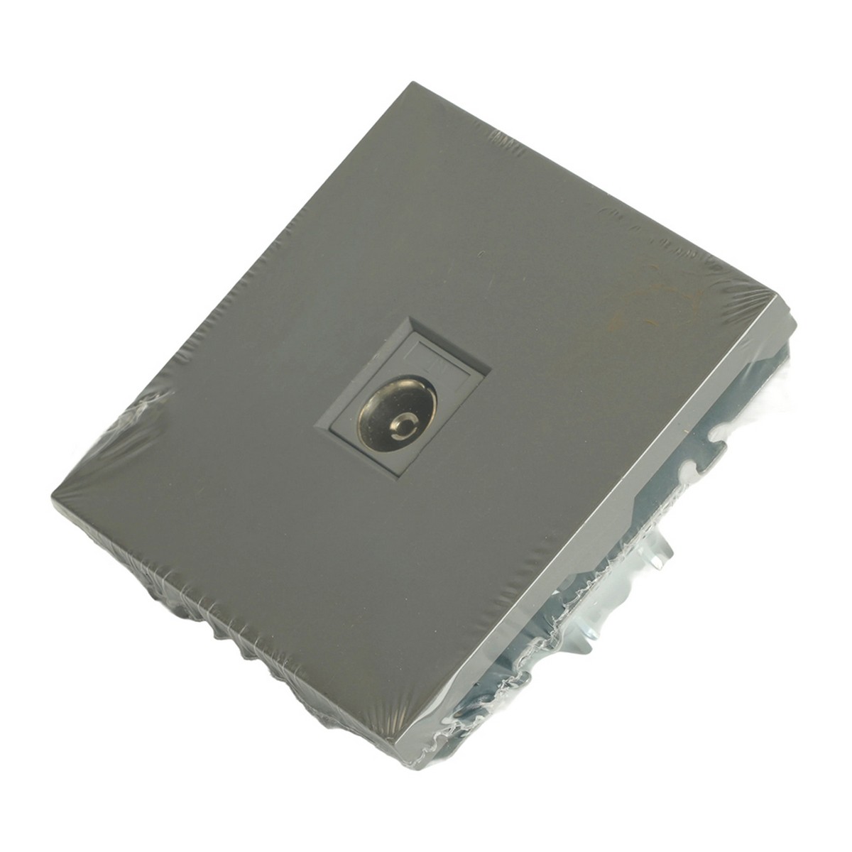 Эмили - Розетки и выключатели Stekker Розетка телевизионная 1-ая STEKKER Эмили RST00-5108-10 75 Ом 5-862МГц  платиново-серый soft touch 49953