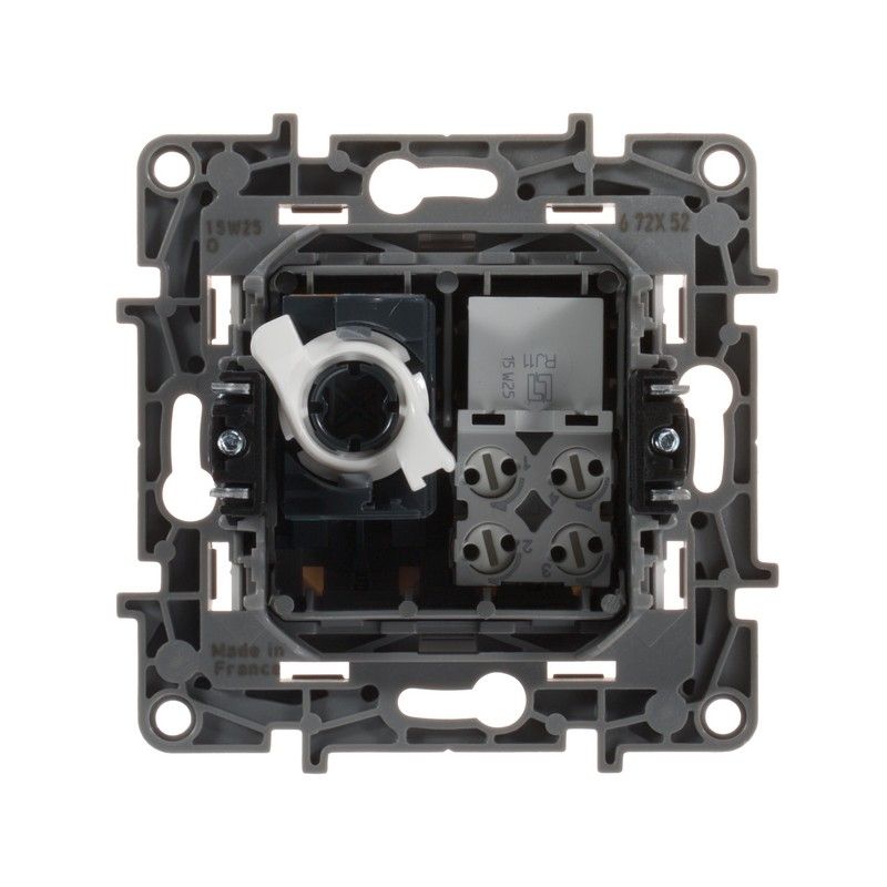 Legrand Etika Белый Розетка телефон + компьютер Legrand Etika белый (RJ11+RJ45) 5 кат. UTP 672252