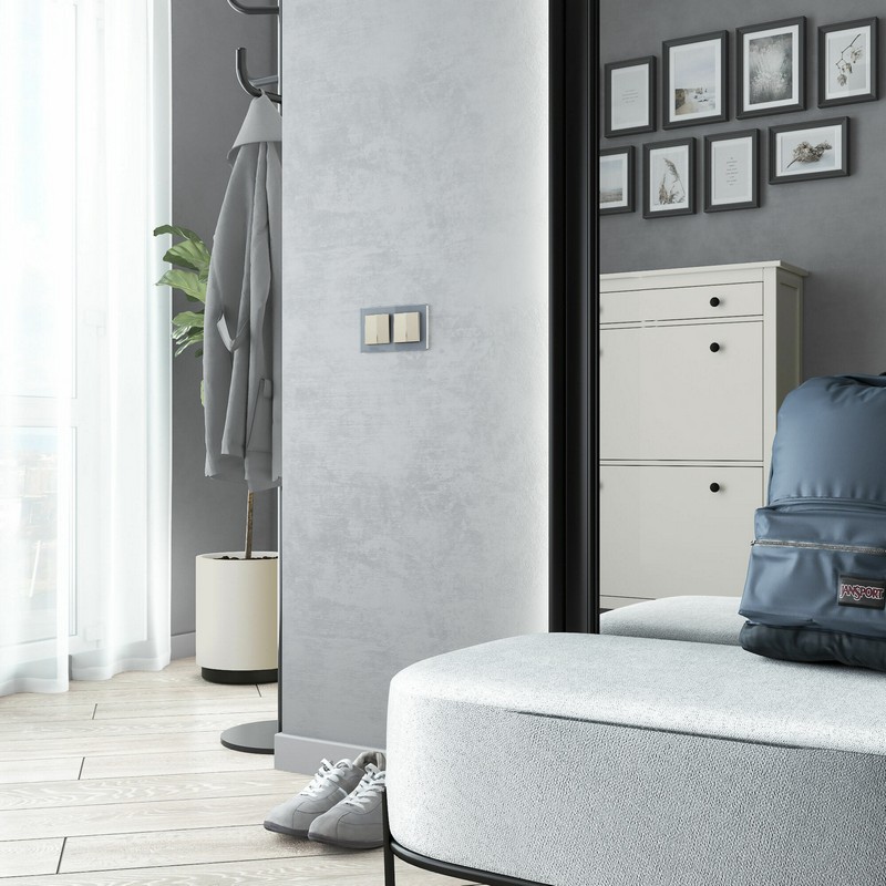 Werkel айвори матовый Выключатель Werkel двухклавишный проходной (слоновая кость) W1122062 old