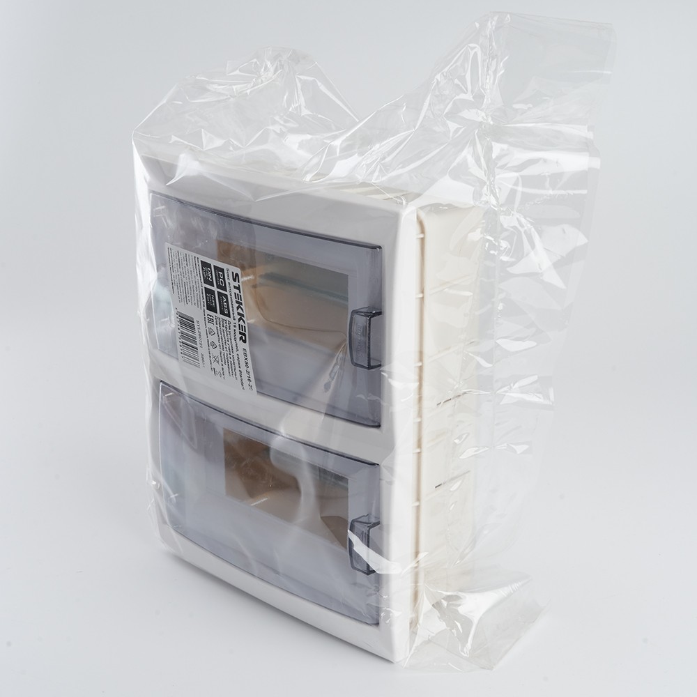 Пластиковые боксы и щиты Stekker Бокс встраиваемый STEKKER EBX50-2/16-20 16 модулей, пластик, серия Standart 39654