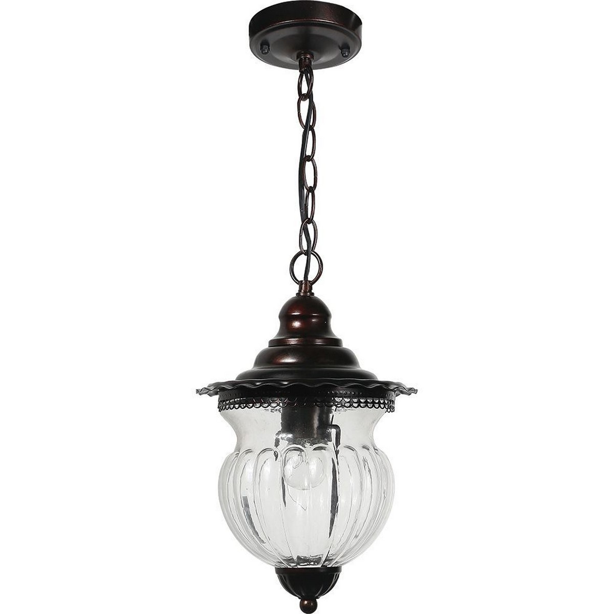 Уличные светильники на цепочке Светильник садово-парковый Feron PL595 на цепочке  60W 230V E27 коричневый 41172 