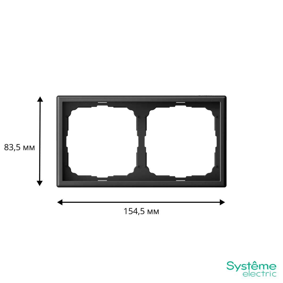 ArtGallery Базальт Рамка Systeme Electric ArtGallery Базальт 2-ая универсальная GAL001402