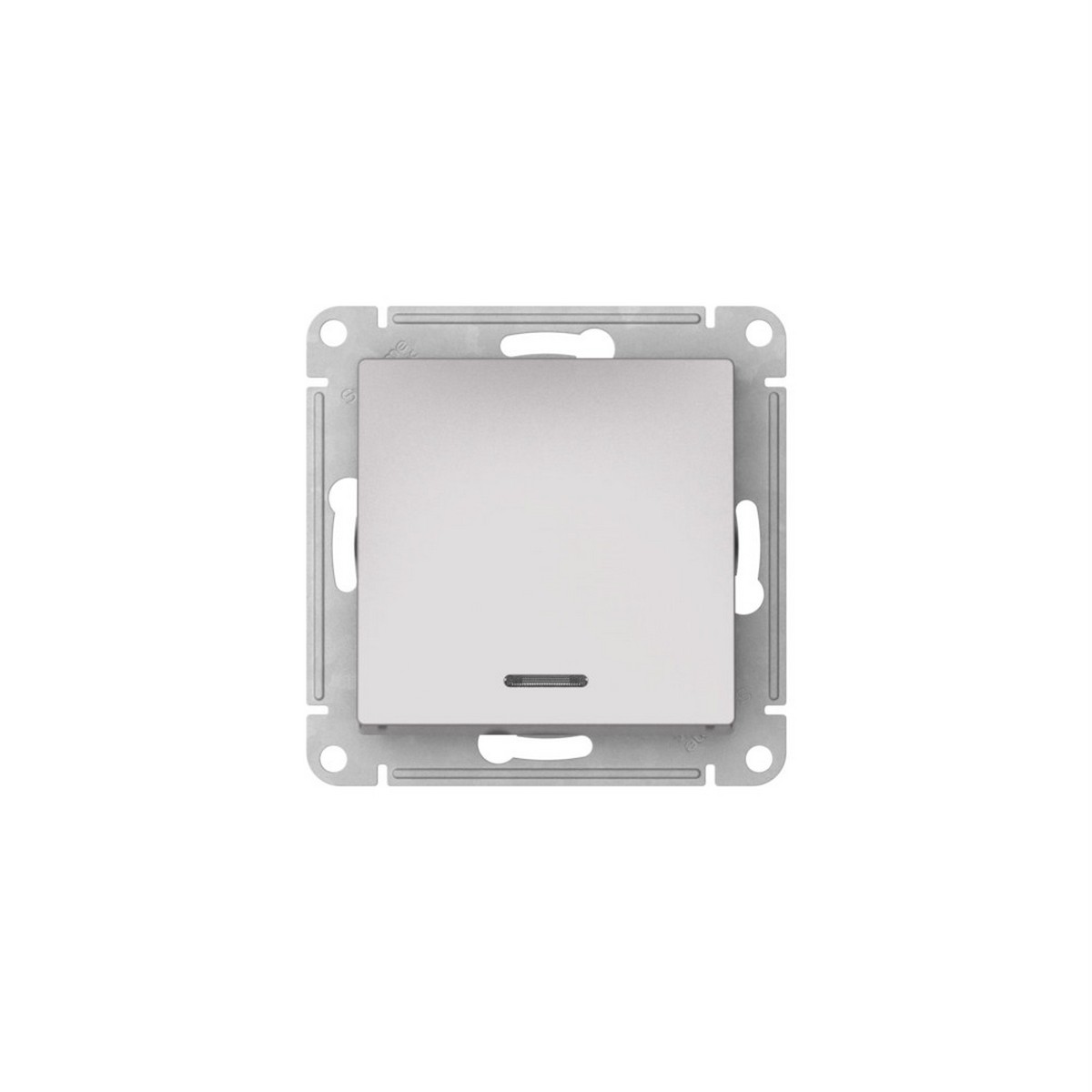 AtlasDesign Алюминий Выключатель SE AtlasDesign Алюминий 1-клавишный с подсветкой быстрозажим. клем. ATN000313S
