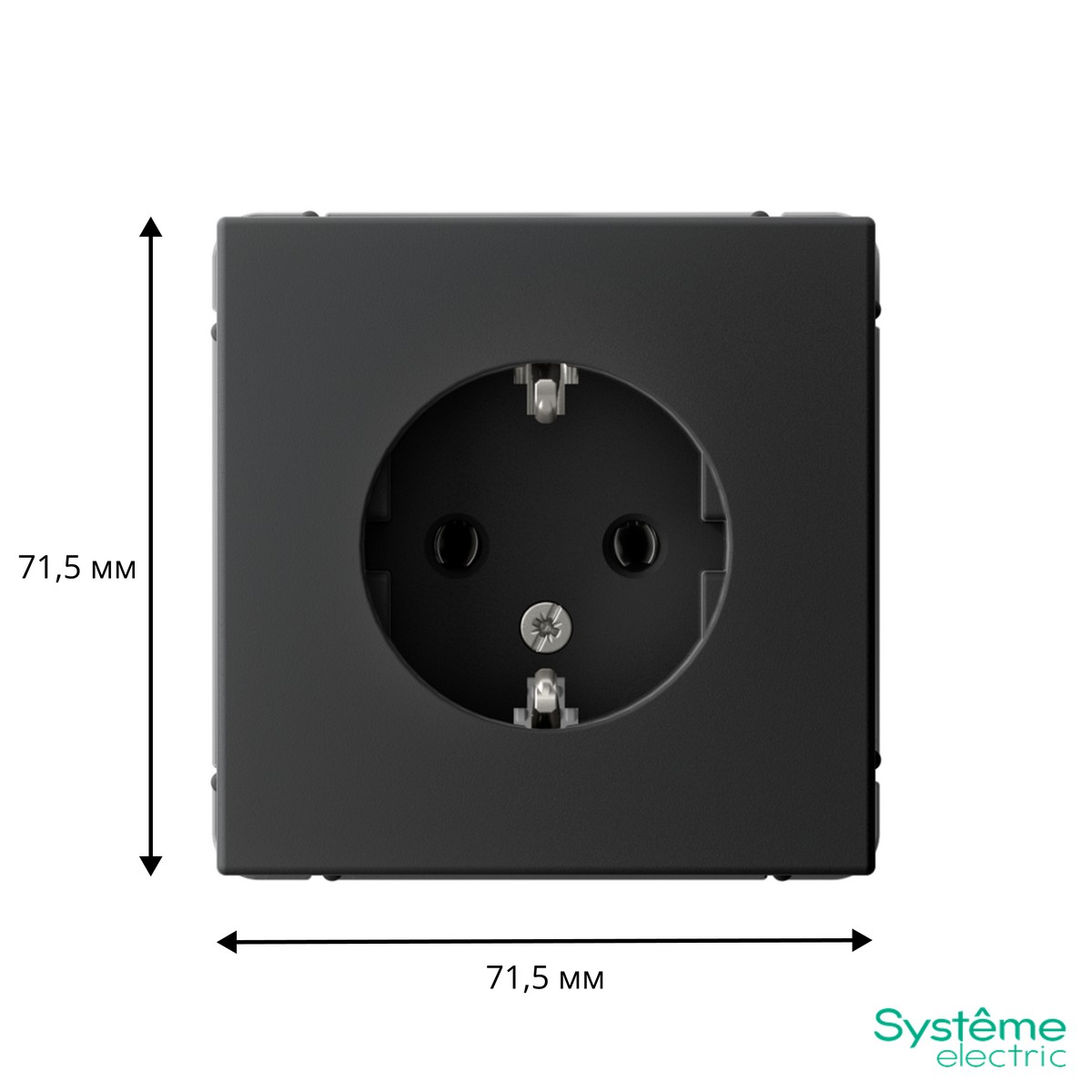 ArtGallery Карбон Розетка Systeme Electric ArtGallery Карбон с заземлением 16А GAL001043