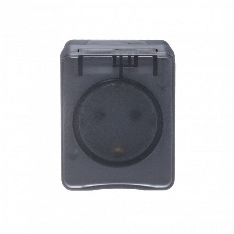 AtlasDesign Карбон Розетка Systeme Electric AtlasDesign Profi54 наружная Антрацит с/з со шторками 16А ATN544045