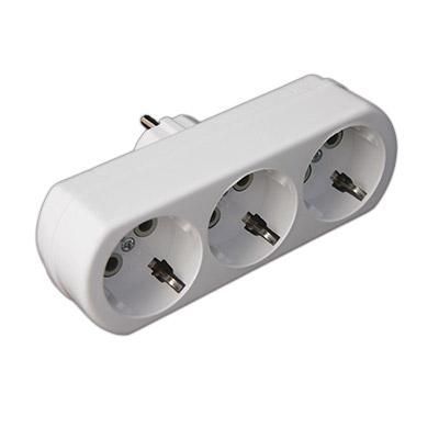 Колодки и удлинители, тройники Разветвитель Far 3 гнезда с заземлением (тройник)