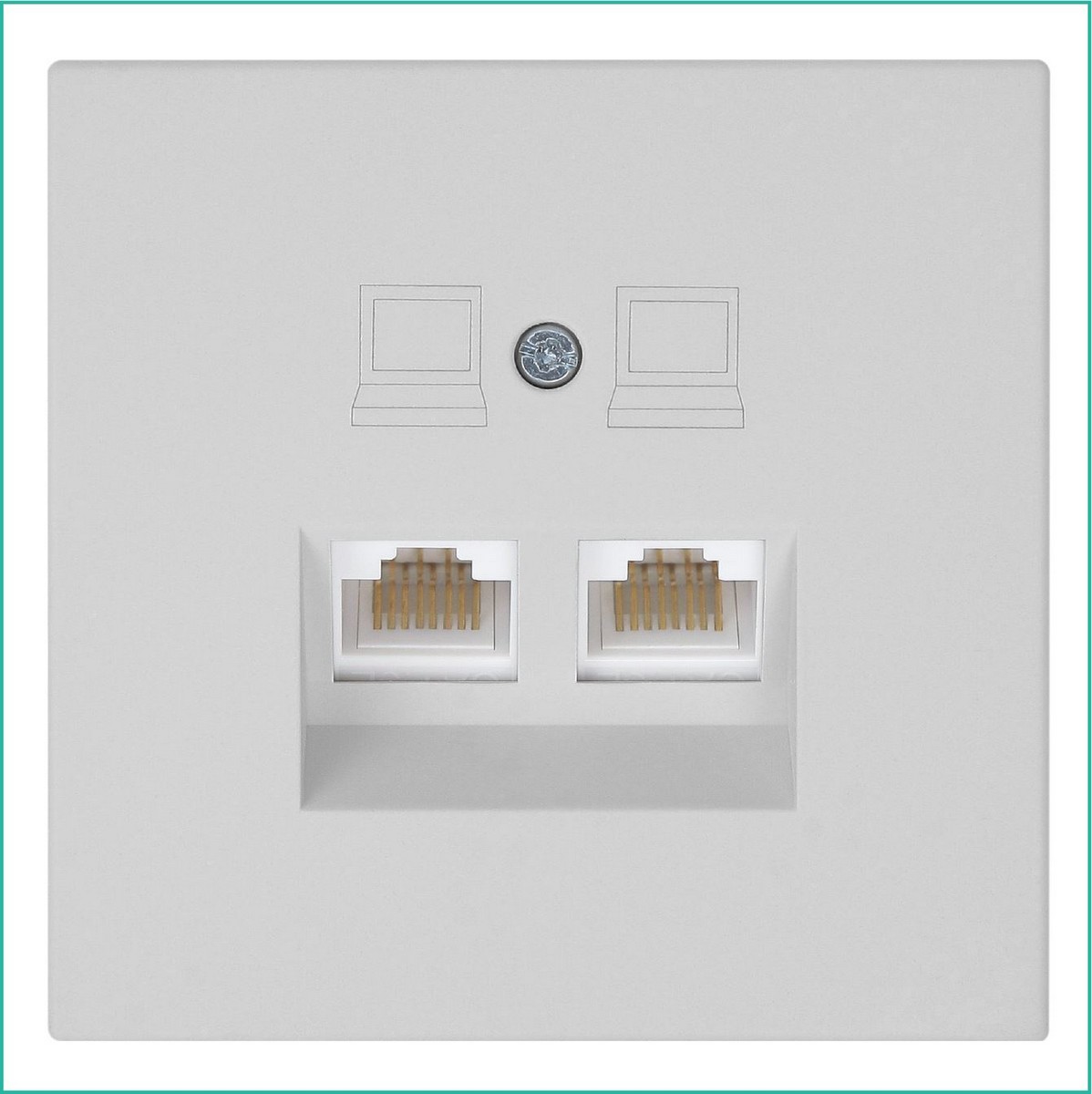 JASMART FD - розетки и выключатели Интернет розетка JASMART FD RJ45 двойная матовый Тауп (soft touch) 6106PTM