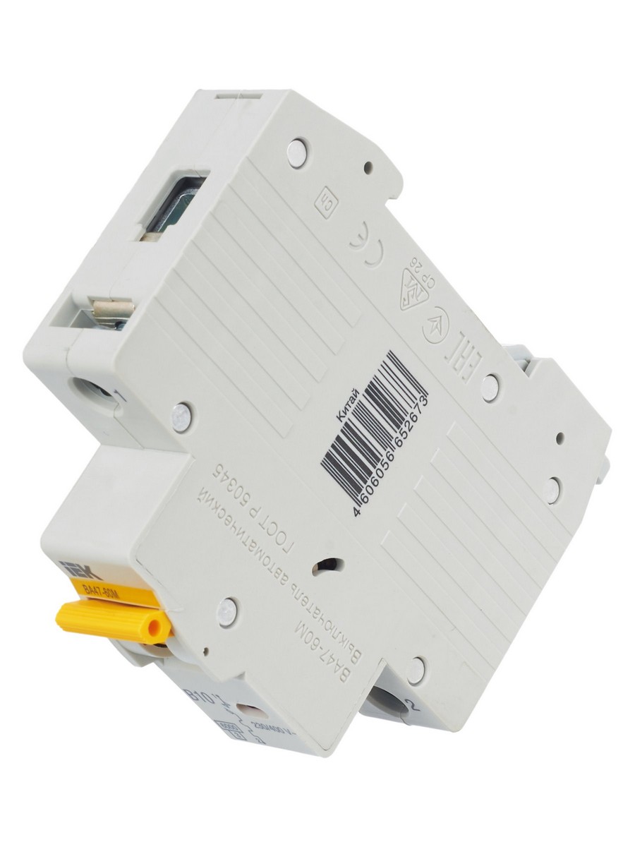 1 полюсные (однополюсные) Автоматический выключатель IEK KARAT ВА47-60M 1Р 10А 6кА B MVA31-1-010-B 