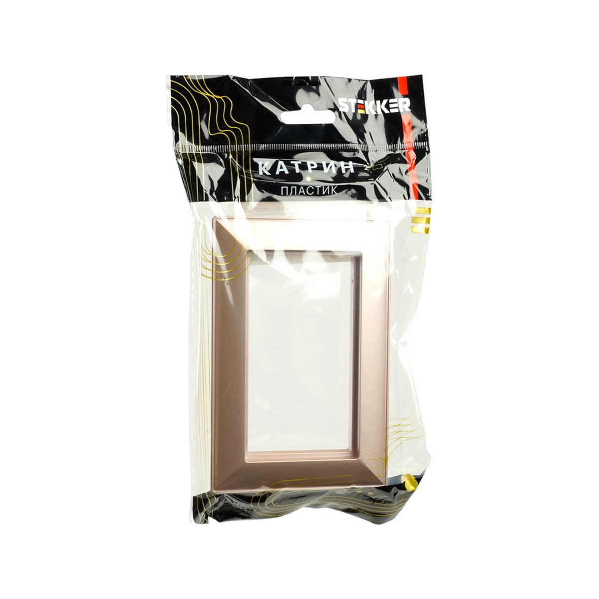 Катрин - Розетки и выключатели Stekker Рамка 2-местная (без перемычки) пластик STEKKER PFR00-7012-02 Катрин шампань 50049